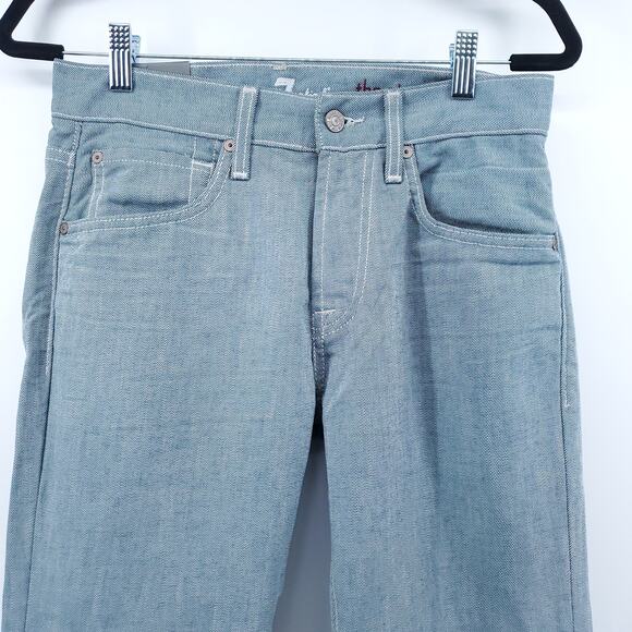7 For All Mankind LEA Retro Western Boho The Straight Modern Light Med Wash  28 - Picture 2 of 12
